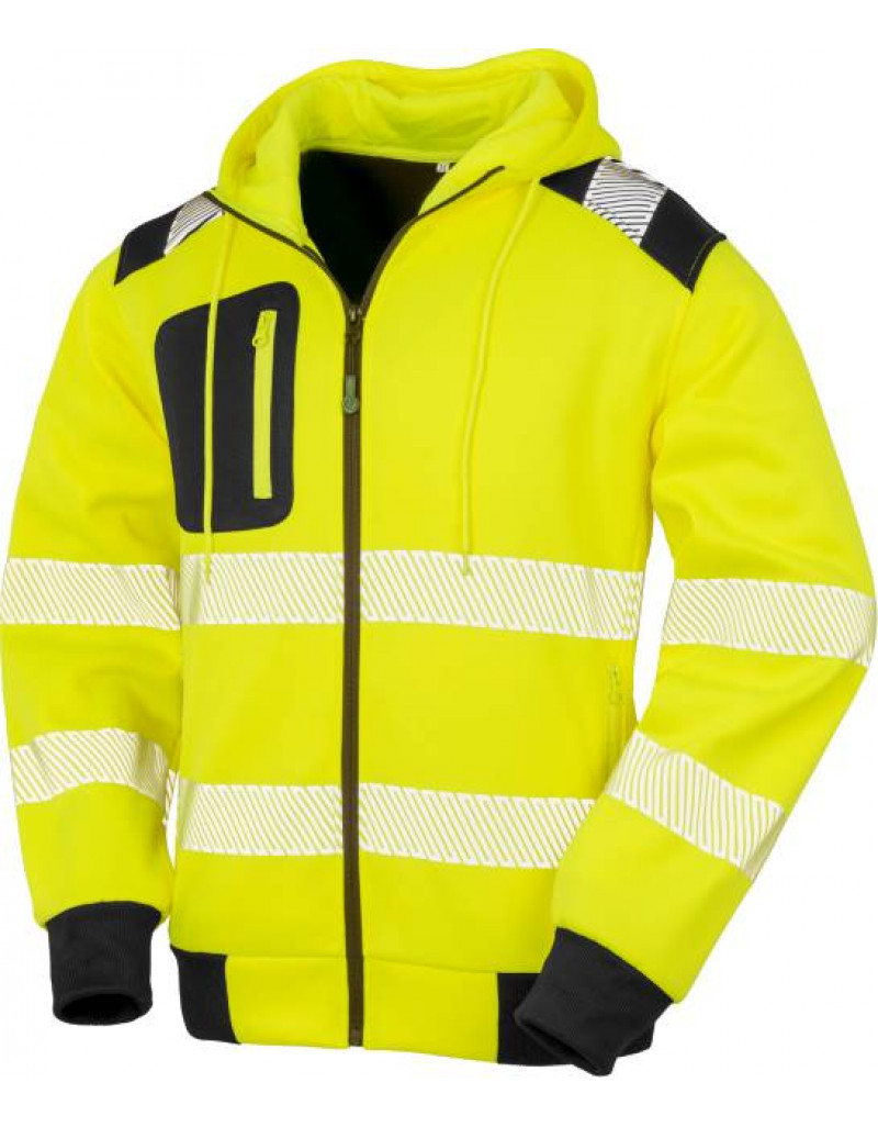 Jachetă de protecție fosforescentă cu glugă